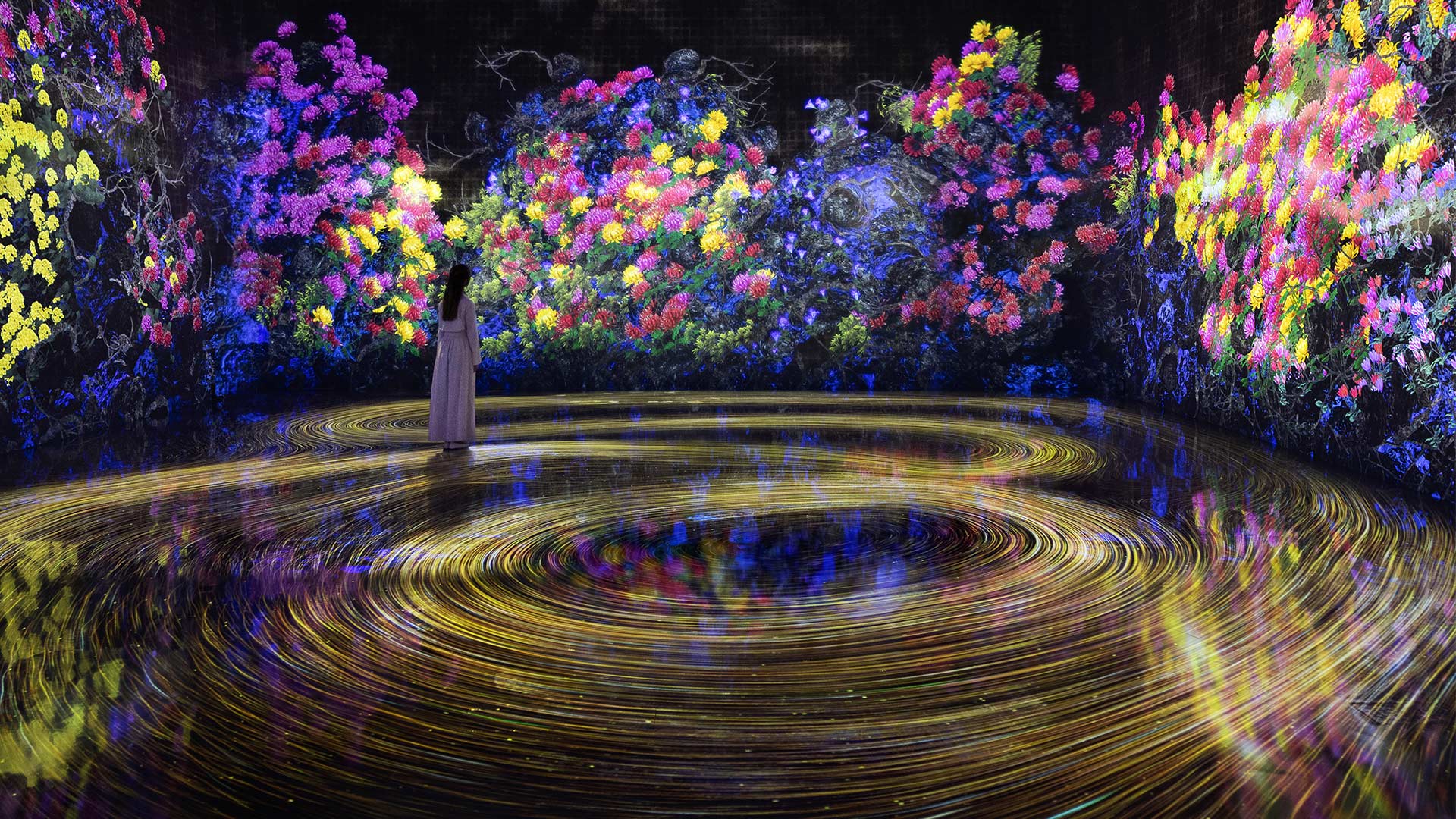 Flow, Where the Wind Reaches · teamLab